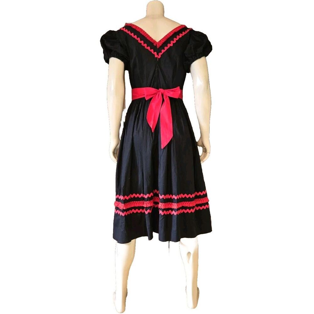 Vintage Square Dancing Rockabilly Flare Spanish Style Dress Meo of California